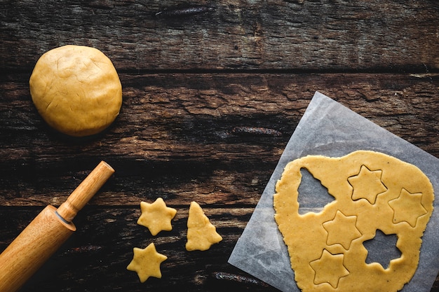 Gingerbread cookie dough for Christmas