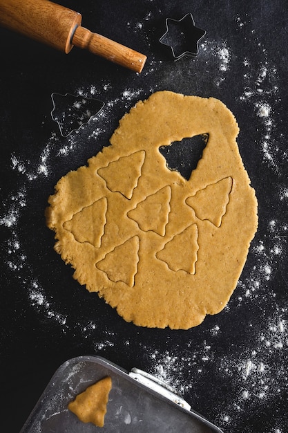 Gingerbread cookie dough for Christmas