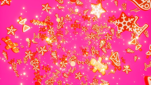 Gingerbread Cookies Party Background для рекламы на фестивале и праздновании сцены.