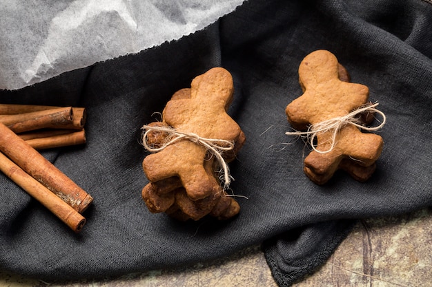 Gingerbread cookies in the shape of a doll 