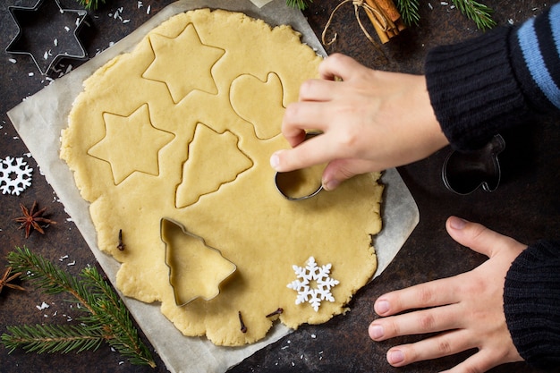 Gingerbread dough for Christmas cookies