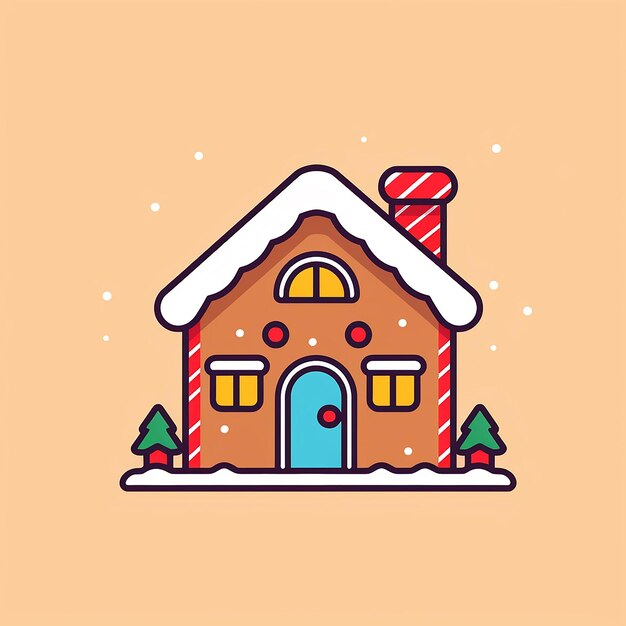 Gingerbread_House_Modern_Line_Icon_Vector