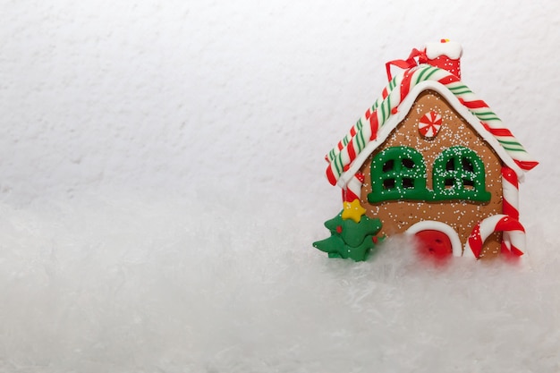 Gingerbread house on a white background