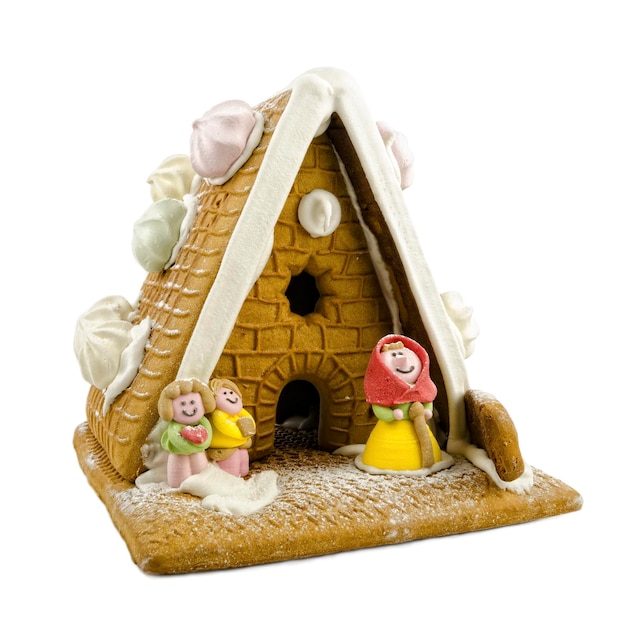 Gingerbread House on White