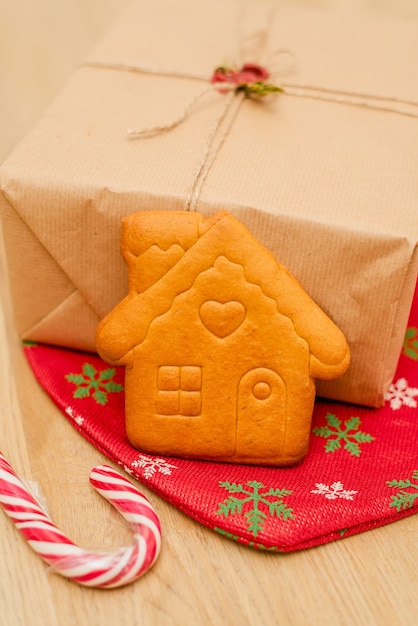 Gingerbread houseshaped gingerbread house and craft gift