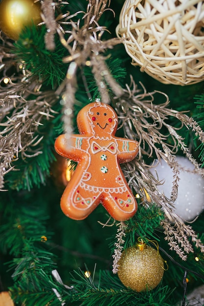 Photo gingerbread man as a christmas ornament