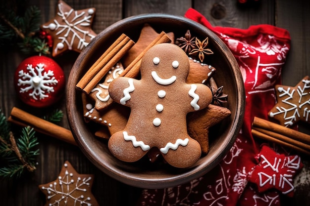 Gingerbread man Christmas cookie