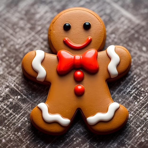 A gingerbread man cookie