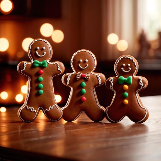 ジンジャーブレード・マン (Gingerbread Man) は伝統的なクリスマス・スナックとデコレーション