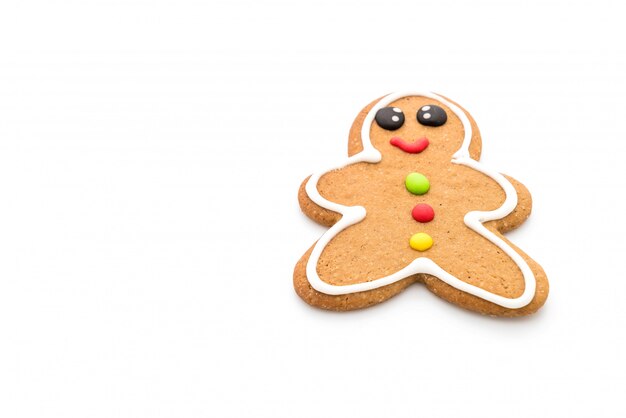 Gingerbread man geïsoleerd op wit