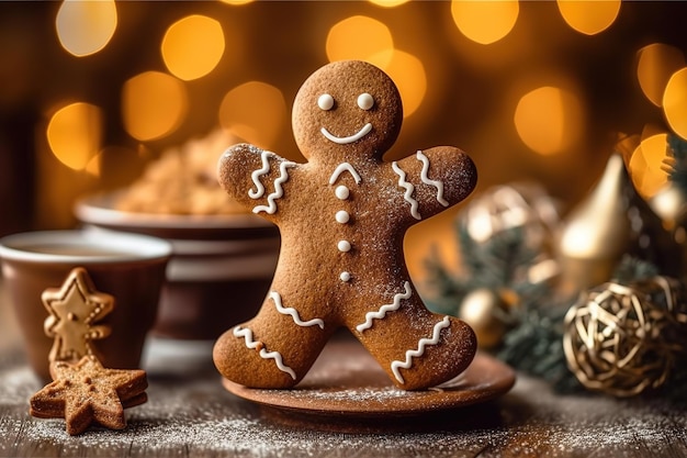 Gingerbread man kerstkoekje