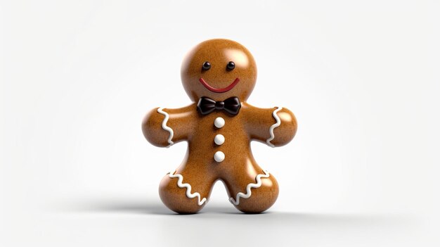 Gingerbread man with face 3d pixar hyper realistic Generative ai