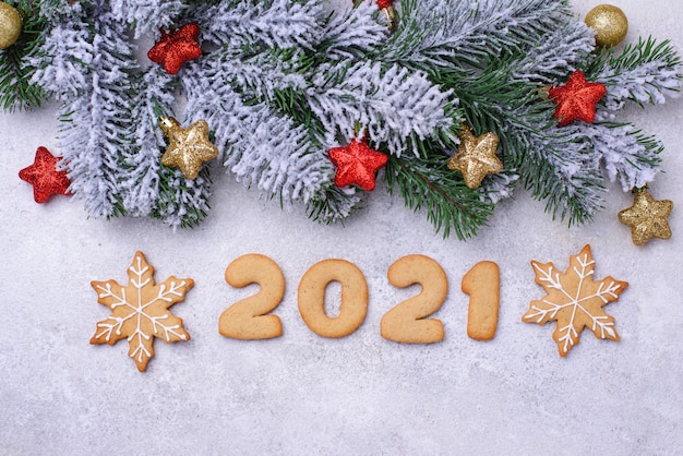 Biscotti di pan di zenzero di capodanno 2021