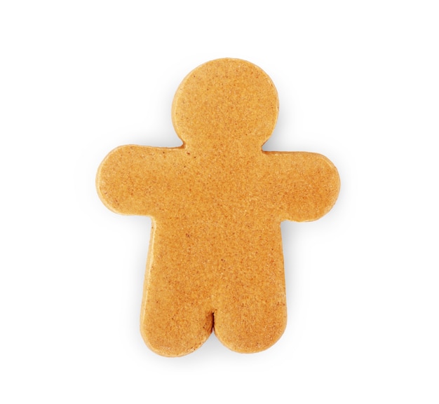 Gingerbread on the wrong side on a white background