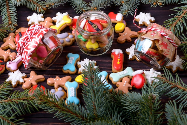 Foto pan di zenzero e biscotti fatti in casa di natale