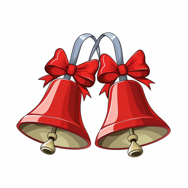 Photo gingle bells flat cartoon illustration