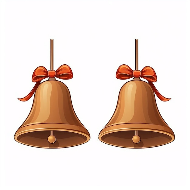 Foto illustrazione a cartone animato di gingle bells flat