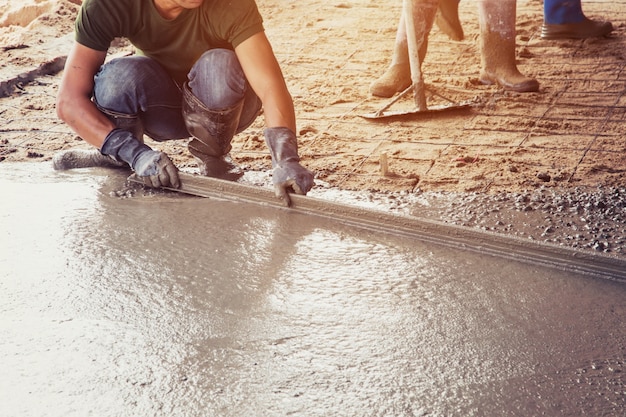 Gipspleisterbeton voor vloer in gebouw