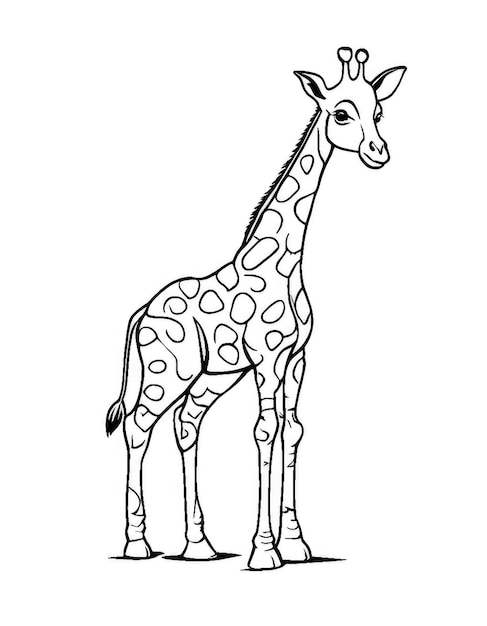 Giraf Kleurplaat