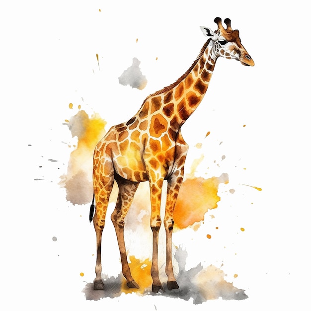 Giraffe aquarelverf collectie