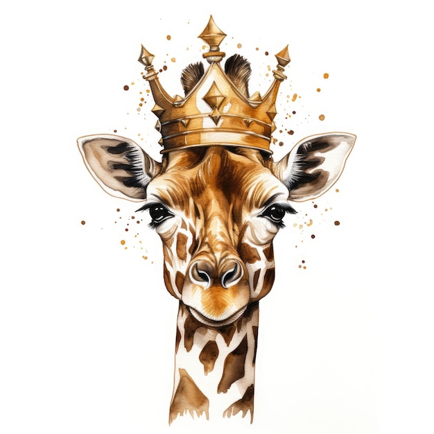 giraffe character with crown