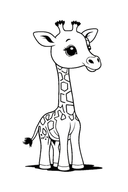 giraffe coloring page