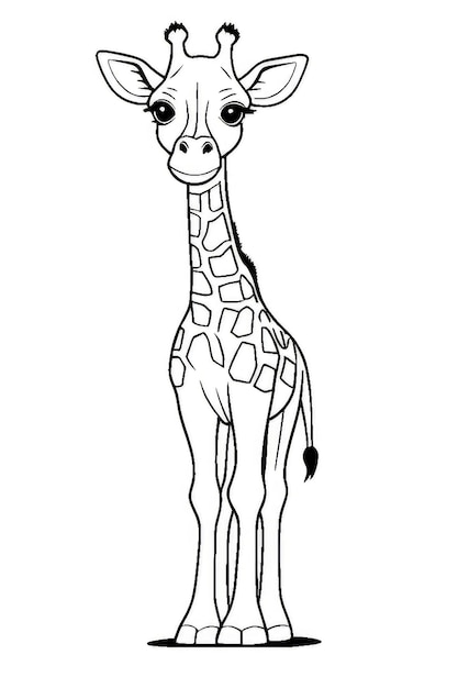 giraffe coloring page