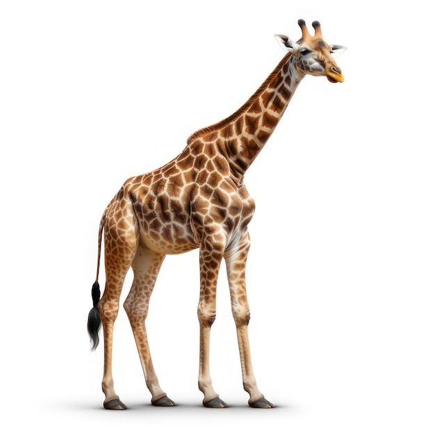 Giraffe isolated on white created with Generative AI