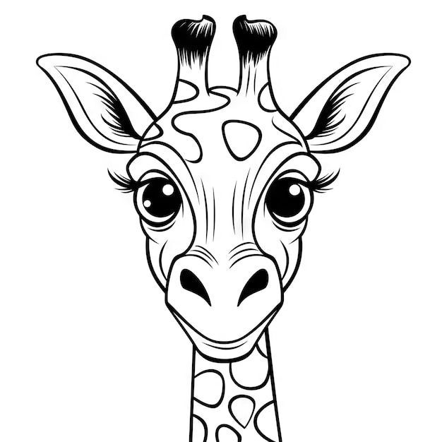 Foto giraffe kleurplaten voor kinderen