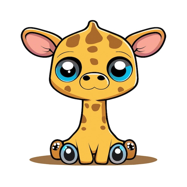 Foto giraffe-personage clipart kunstwerk 0141