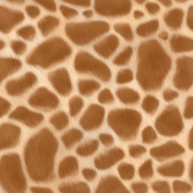 Photo giraffe seamless pattern in fur style