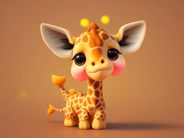 Giraffe Toy Nature royaltyfree stock illustration AI GENERATED