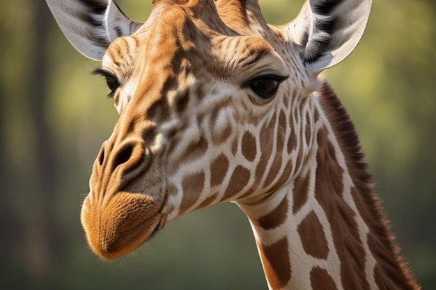 Giraffe van dichtbij.