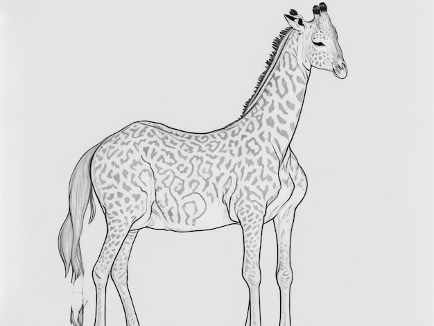 Foto giraffe vector silhouet dierlijke illustratie