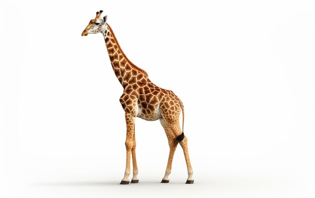 Giraffe on White