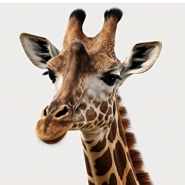 A giraffe with a black and white background and the word " giraffe " on the bottom.