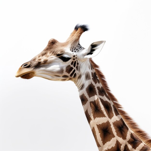 A giraffe with a long neck and a long neck.