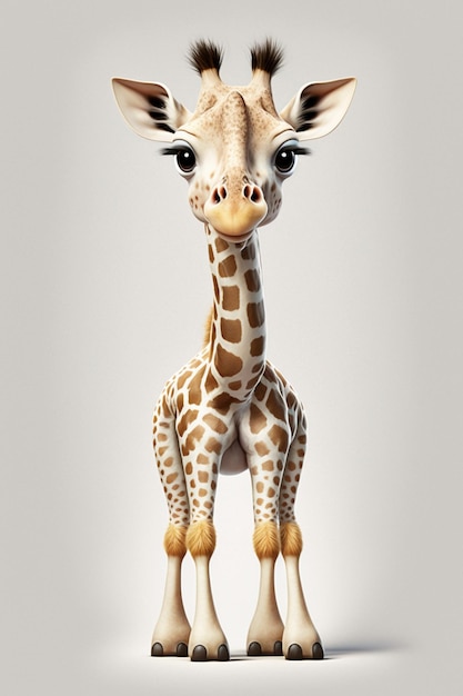 A giraffe with a long neck and a long neck.