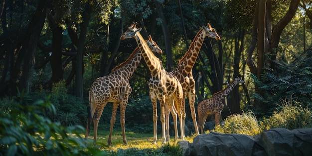 giraffes in the wild Generative AI