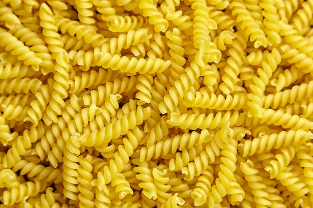 Girandole italian pasta food background top view