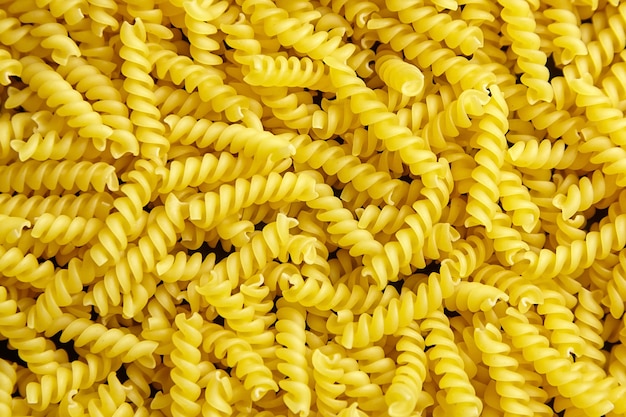 Girandole italian pasta food background top view