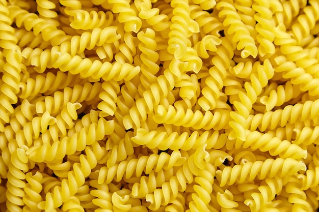 Girandole italian pasta food background top view