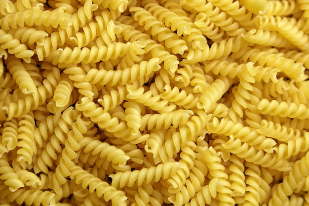 Girandole italian pasta food background top view