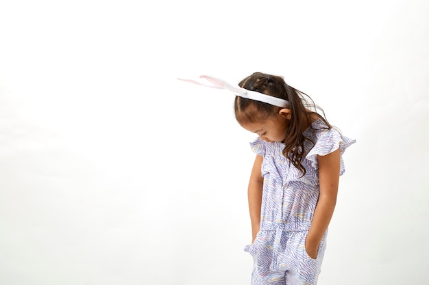 Girl acting as a little easter day