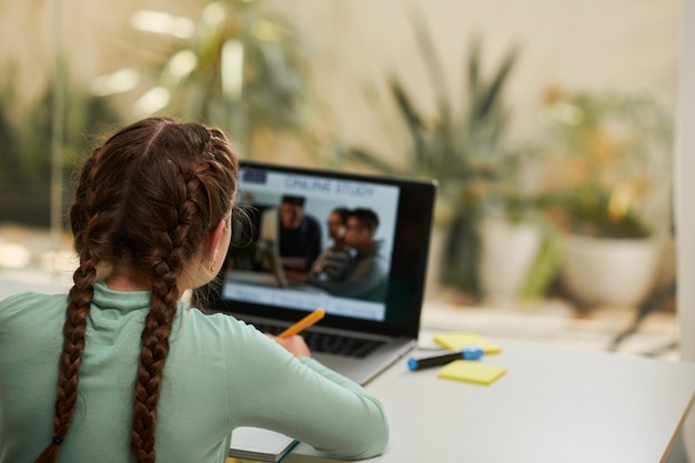 Girl Attending Online Class