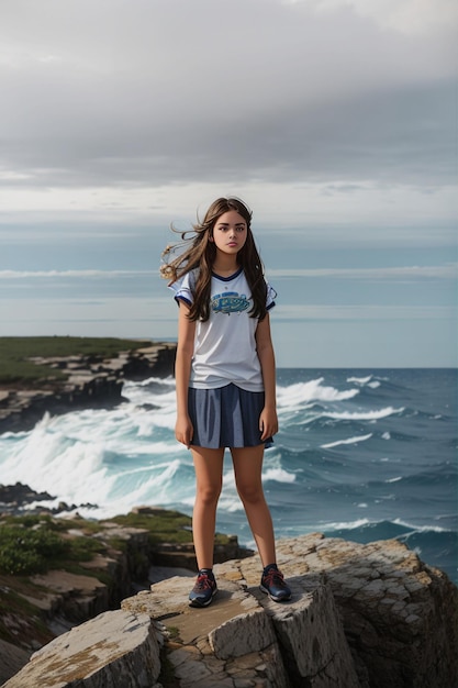 Photo girl at beach