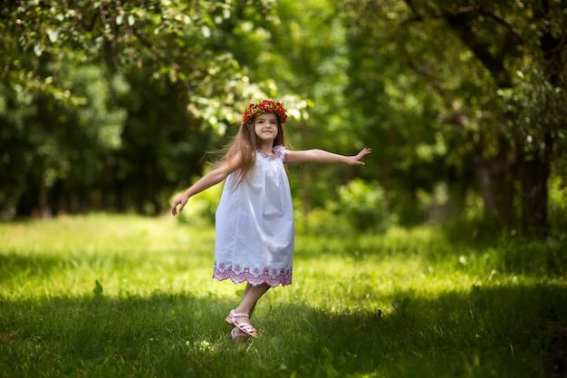 Girl in a beautiful dress