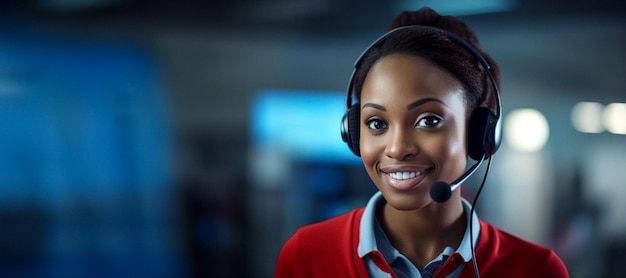 girl call center worker Generative AI