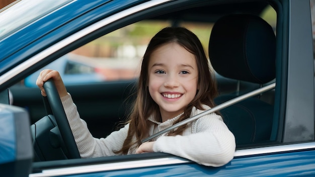 Photo girl in car