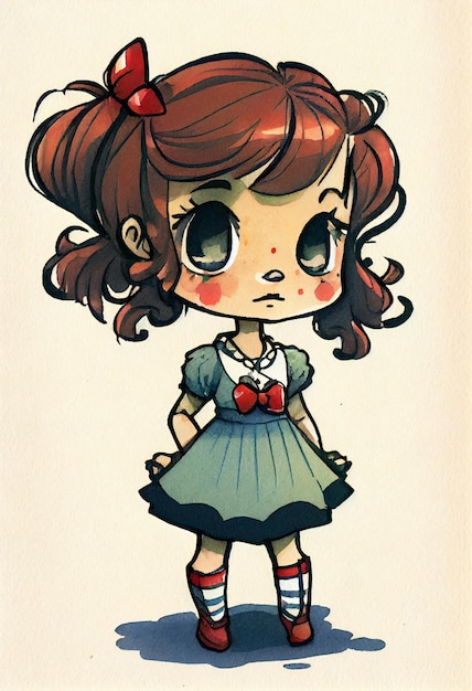 Girl Cartoon Chibi Art Design